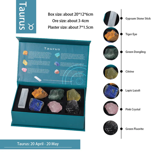 Horoskooppikivet 'Zodiac Stone' 7 kiven setti lahjarasiassa