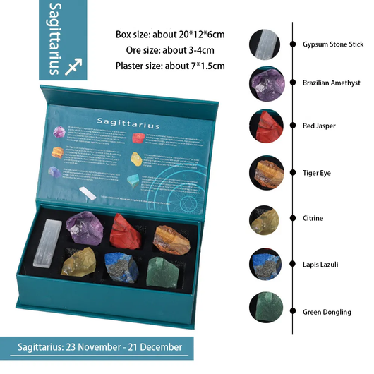 Horoskooppikivet 'Zodiac Stone' 7 kiven setti lahjarasiassa
