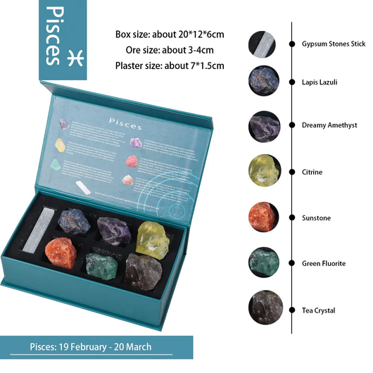 Horoskooppikivet 'Zodiac Stone' 7 kiven setti lahjarasiassa