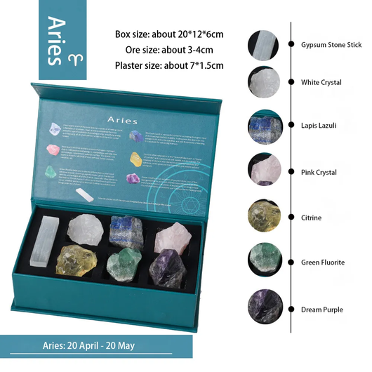Horoskooppikivet 'Zodiac Stone' 7 kiven setti lahjarasiassa