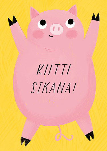 Kaisu Sandberg: Postikortti 'Kiitti Sikana!'