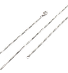 Kaulaketju 'Hopeinen' 45cm