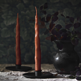 Kruunukynttiläpari Mehiläisvaha  'A&O' terra 21cm