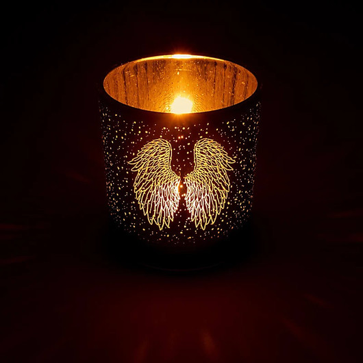 Kynttilälyhty 'Enkelin siivet' 7,3x8cm