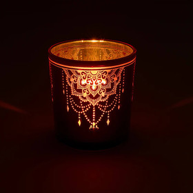 Kynttilälyhty 'Mandala' 7,3x8cm