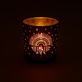 Kynttilälyhty 'Sateenkaari' 7,3x8cm