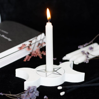 Mini kynttiläpidike 'Triple Moon White'  