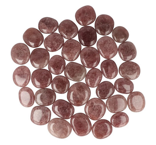 Mansikkakvartsi litteä 30-45mm