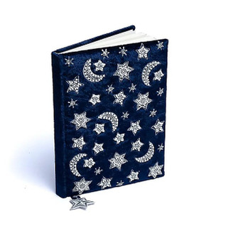 'Moon & Stars' samettinen muistikirja 20*15cm