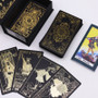 Gold Foil & Matte Black Tarot by Ancient Wisdom