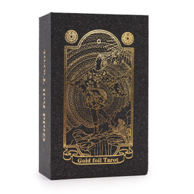 Gold Foil & Matte Black Tarot by Ancient Wisdom