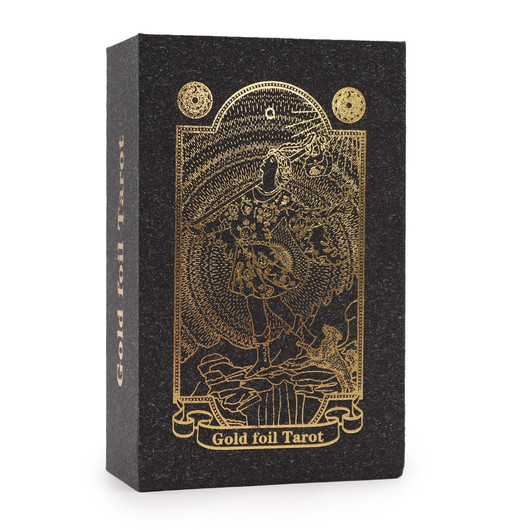 Gold Foil & Matte Black Tarot by Ancient Wisdom