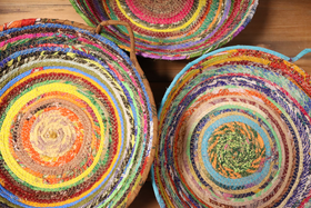 Punottu kori 'Noahs India' 30*10cm