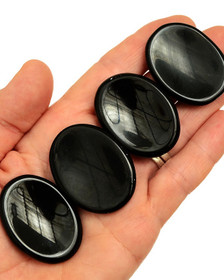 Obsidiaani Peukalokivi / Huolikivi 40mm