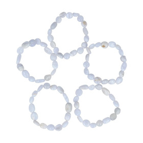 Sininen Pitsiakaatti Rannekoru 'Ovaali'