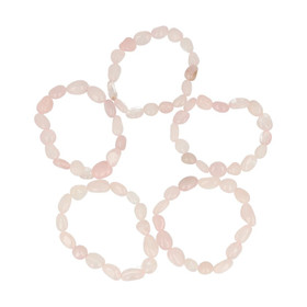 Ruusukvartsi Rannekoru 'Ovaali'