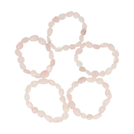 Ruusukvartsi Rannekoru 'Ovaali'