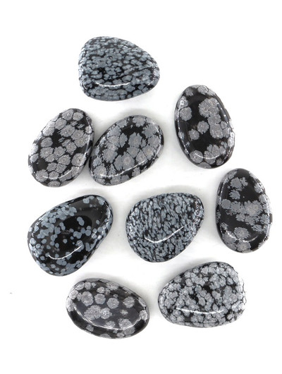 Lumihiutaleobsidiaani Riipus 30mm