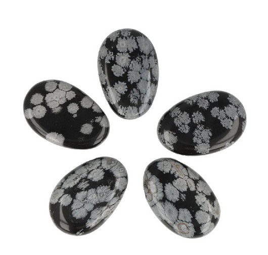 Lumihiutaleobsidiaani Riipus 30mm