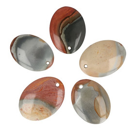 Jaspis Polychrome 'Amulet' Riipus 40mm