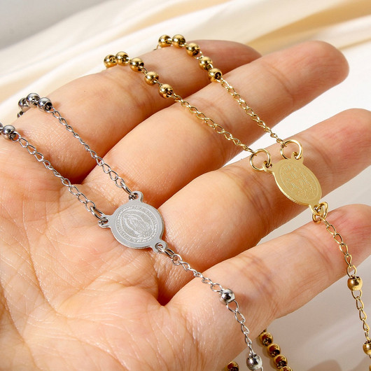 Rukousnauha 'Neitsyt Maria' Hopea & Musta