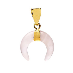 Ruusukvartsi Riipus 'Sirppi' 