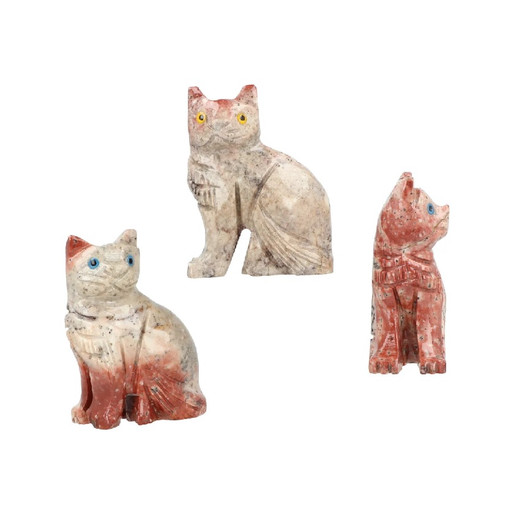 Saippuakivi 'Kissa' patsas