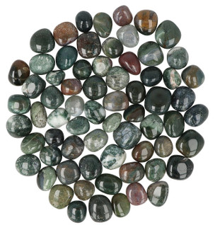 Sammalakaatti 'Moss agate Multicolour' hiottu 25-30mm