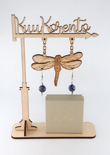 Kulkija Design: Kivihelmi Korvakorut Sodaliitti