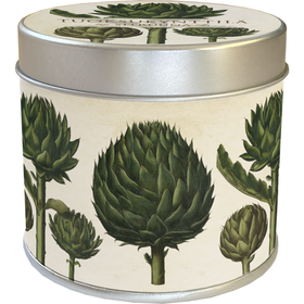 Tuoksukynttilä peltipurkissa Sitruuna 'Artisokka'