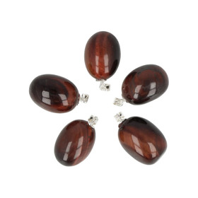 Tiikerinsilmä Punainen Hopeariipuksella