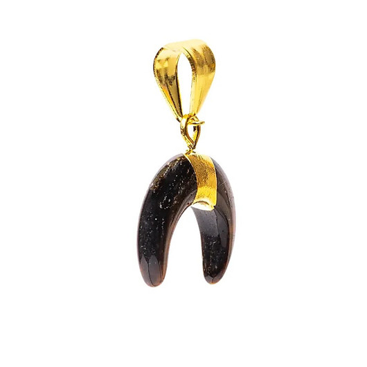 Tiikerinsilmä Riipus 'Sirppi'