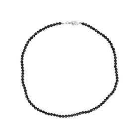 Musta Turmaliini Kaulakoru 'Fasetti' 4mm
