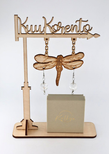 Kulkija Design: Kivihelmi Korvakorut Vuorikristalli