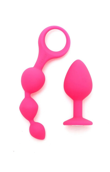 BLING PINKKI ANAALIKORU ja anaalihelmet ripaus tyyliä