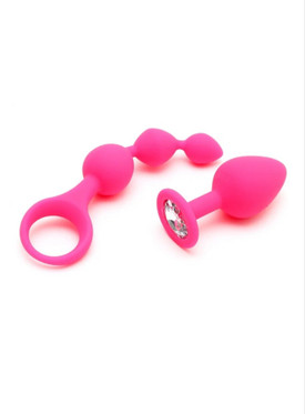 BLING PINKKI ANAALIKORU ja anaalihelmet ripaus tyyliä