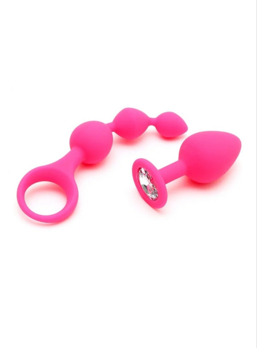 BLING PINKKI ANAALIKORU ja anaalihelmet ripaus tyyliä