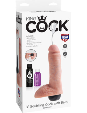 KING COCK 8'' – Laukeava tekopenis kiveksillä