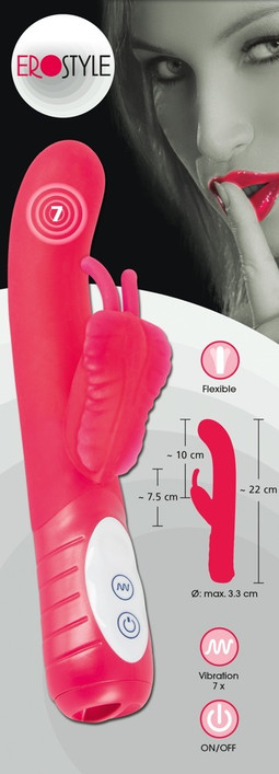 Erostyle G-piste vibraattori perhosen mallisella kiihottimella - Lisää nautintoa eroottisella matkalla