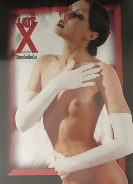 Latex - Valkoiset pitkävartiset latex sormikkaat