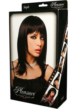 Peruukki - Tumma peruukki otsatukalla Steph