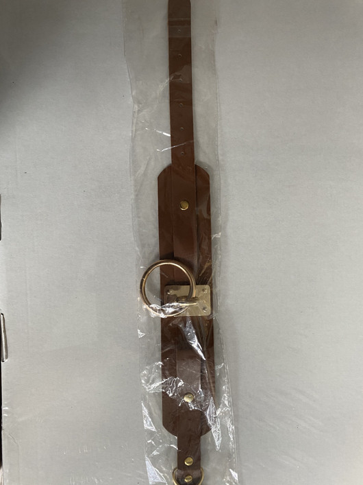 Kaulapanta - Pehmeää nahkaa kaunis kuin koru tumman ruskea/kulta 