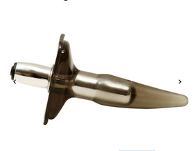 Anaalitappi reippaalla värinällä silver plug vibrations