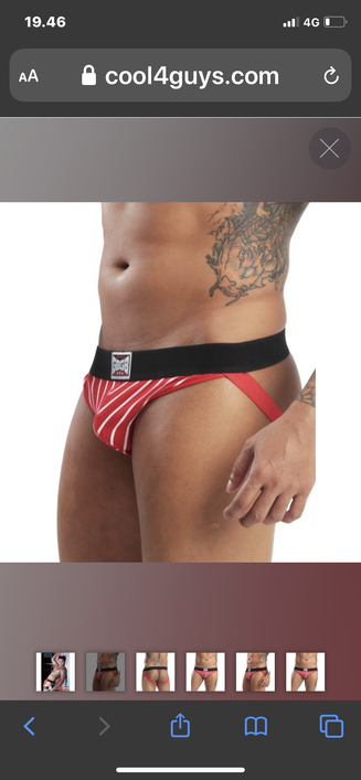 Jockstrap alushousut käyttöön jossa pakaraa ei piilotella