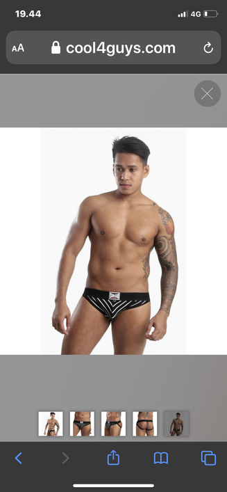 Jockstrap Alexander Jockstrap musta/valkoinen