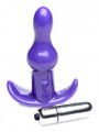 Bumpy purple anal plug vibraattorilla - muodokas anaalitappi