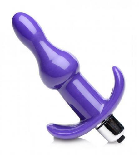 Bumpy purple anal plug vibraattorilla - muodokas anaalitappi
