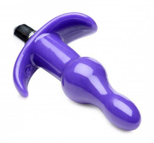 Bumpy purple anal plug vibraattorilla - muodokas anaalitappi