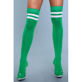 Yli polven sukat -  paksut ja pitkät polvisukat kirkkaan vihreät
