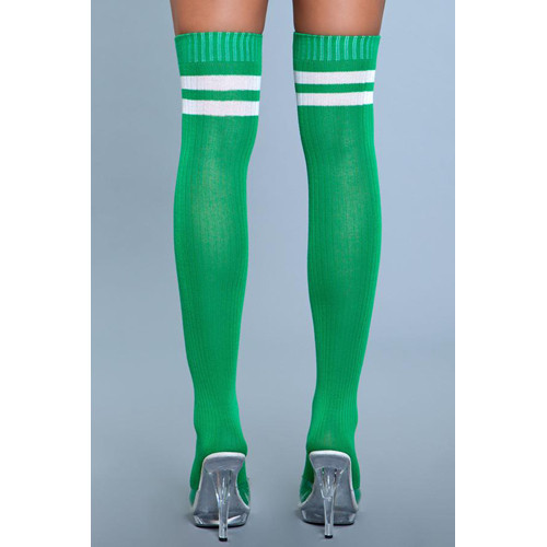 Yli polven sukat -  paksut ja pitkät polvisukat kirkkaan vihreät